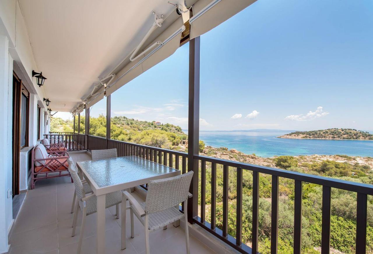 Nereus & Oceanus Beachfront Apartments, Lagonisi Beach #Feelslikehome Ormos Panagias Exterior foto